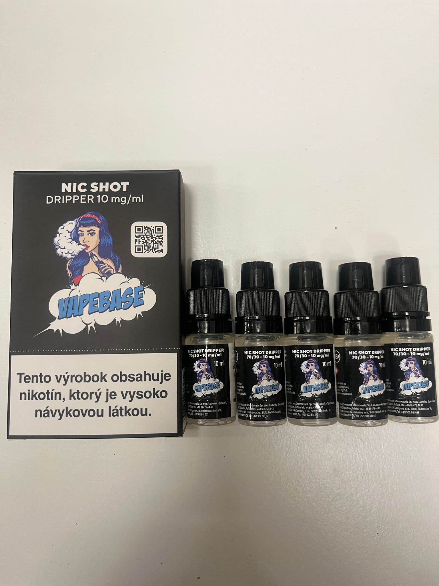 5pcs Nic Shot Dripper 10mg 10ml 70/30 - JRJ Vapebase