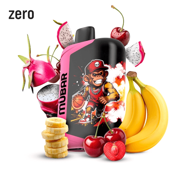 Mubar 50000puffs ZERO Nicotine Dragon Fruit Banana Cherry Disposable Vape